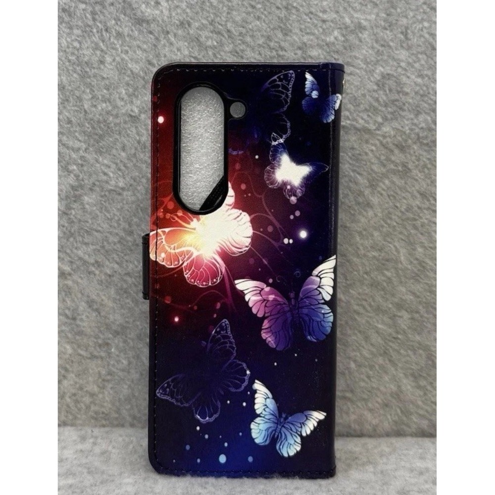 Phone Case Samsung Galaxy Z Fold 6 Case Hinge Cover Butterfly Wallet Phone Case - Picture 8 of 11